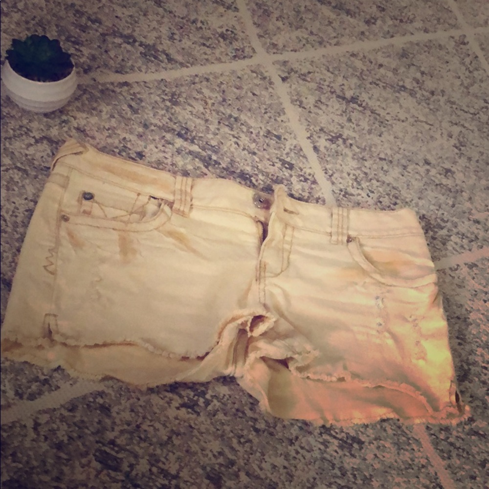 Distressed Denim Shorts